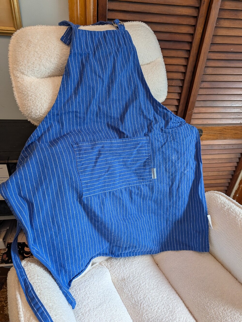 Kitchen Apron Blue and white Stripes